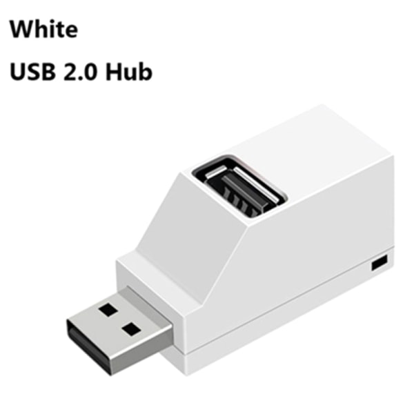 USB 2.0 HUB Adapter Extender Mini Splitter Box 3 Porter Høyhastighet white