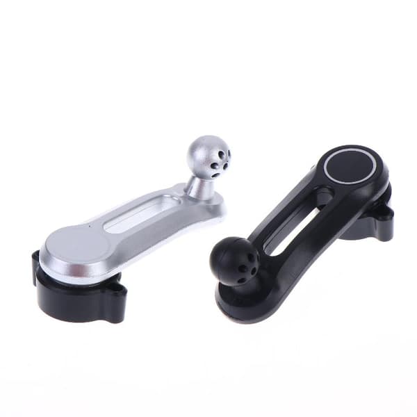 17 mm rund forlengelsesarm roterende stang for bilens luftventil Silver
