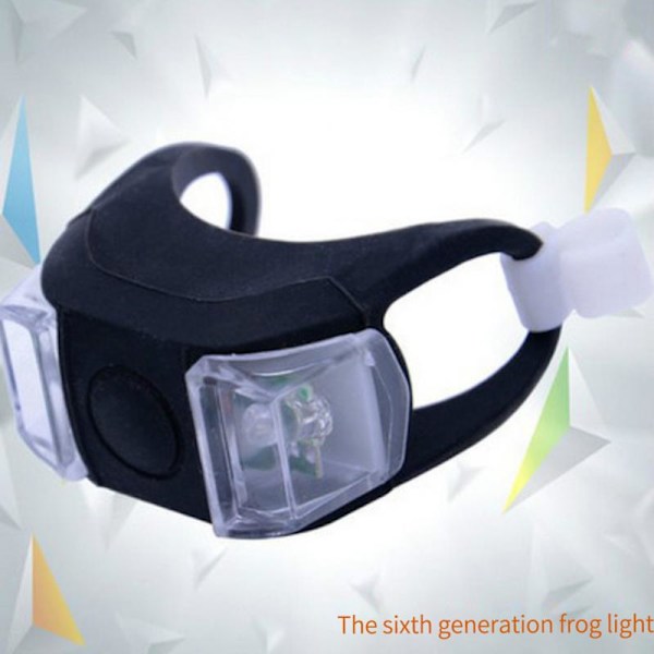Cykelljus 6 Generation Frog Light AG10 Batteri Silikon Lig black