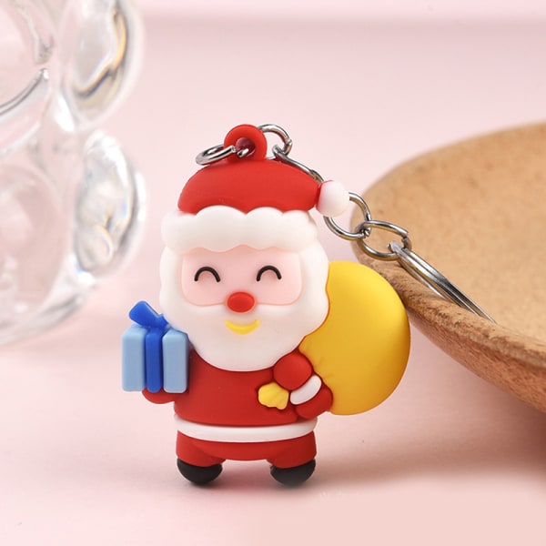 Christmas Series Santa Claus Juletre Nøkkelringer For Ryggen A3