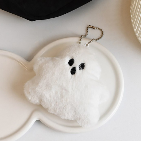 White Ghost nøkkelringer Small Ghost Funny School Bag Pendant e P