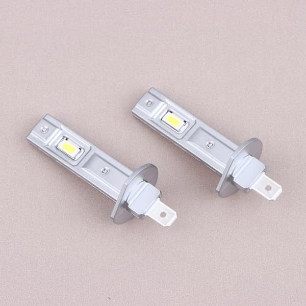 2 stk H1 LED frontlyspærer for bil tåkelys 500W 4000LM Aut
