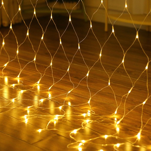 LED-verkkoverhoverkko Fairy String Light mesh Yellow