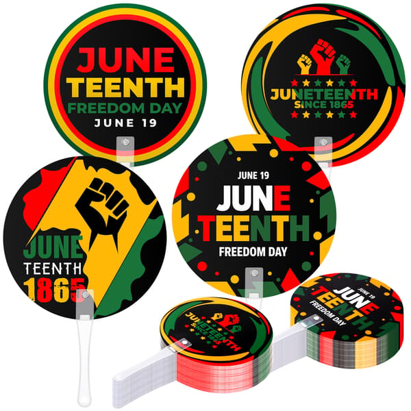 72 stk. Juneteenth plastik håndvifte bulk Juneteenth Freedom Day