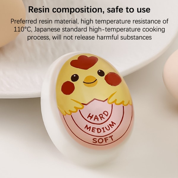 Timer til kogt æg Æg, perfekt farveskiftende timer Miljøvenlig