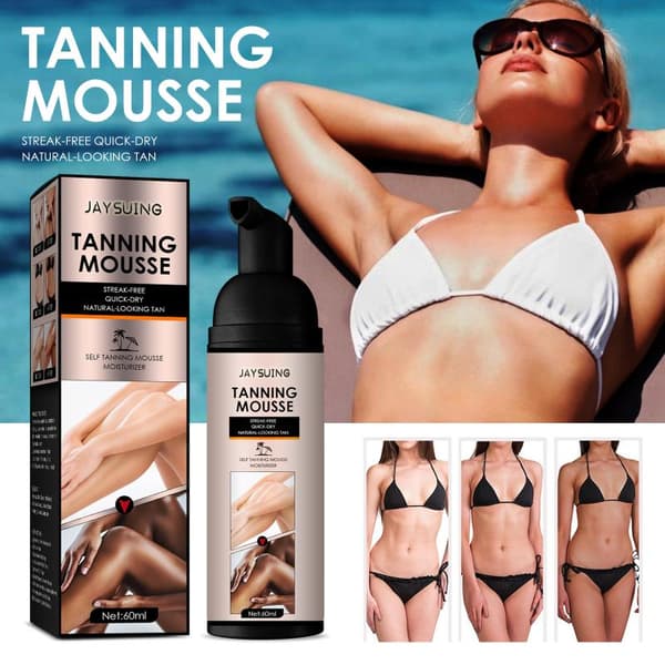 Tan Mousse Mørkere Naturlig Solfri Bruningsaccelerator Nærende
