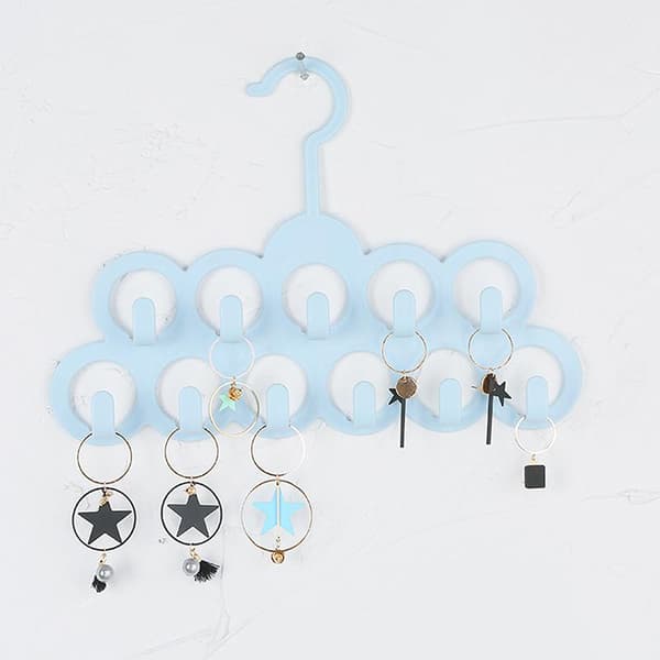 11 hull Klær Slips Belte Skjerf Sjal Henger Display Organizer H White