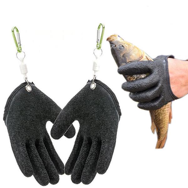 Fiskehandskar Anti-halk Skyddar handen från punktering Kat Grey-left hand
