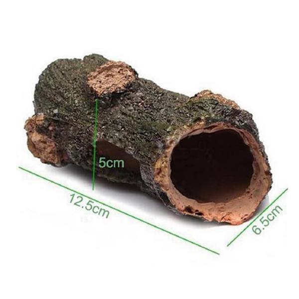 Ny ankomst Akvarium Ornament Hollow Hole Log Tree Tunnel Cave
