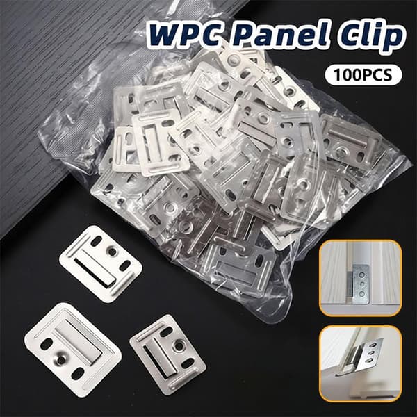 WPC Vægpanelclips Metalclips til WPC Væg og Loft Riflet A3