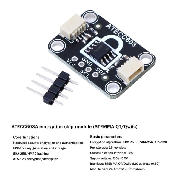 ATECC608 Modul Breakout Board Nøglehukommelse er kompatibel med