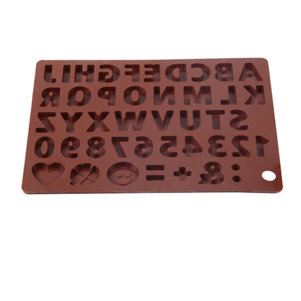 Engelsk Letter Silikone Form Alfanumerisk Candy Biscuit Jelly I