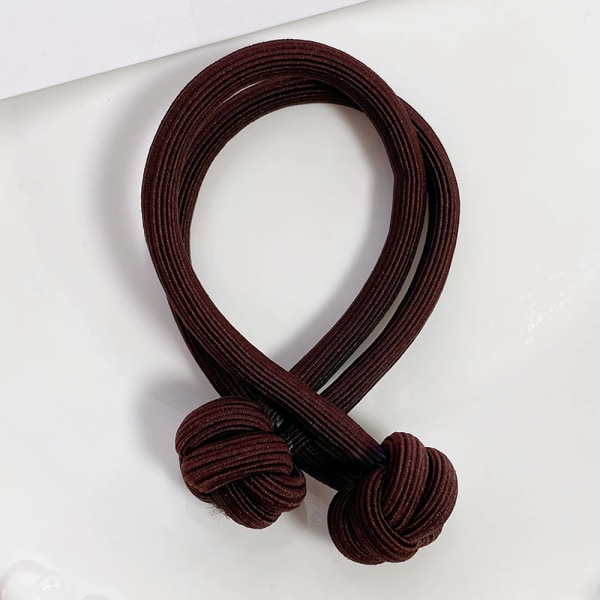 Yksinkertainen e paksu kestävä elastinen hiuskuminauha naisten tyttöjen solmio Coffee