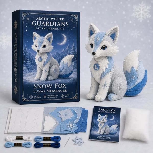 Arctic Winter Guardians DIY lappeteppe-sett 3D utstoppede dyr Pr A7