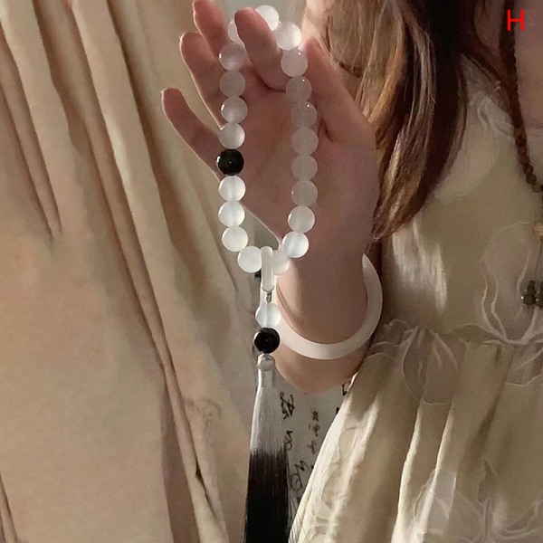 Tupsu rannerengas käsin kierretty helmi Buddhalainen Rosary Riipus helmi Ch H