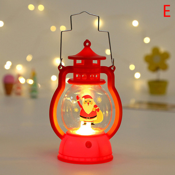 Jul LED-lys Mini lanterne dekorative til jul nytår E