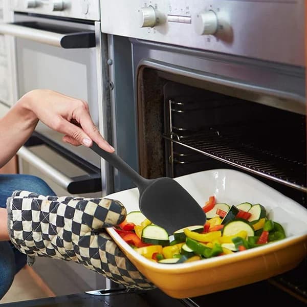 6 stk silikonspatelsett, matkvalitets non-stick varmebestandig spatel A7
