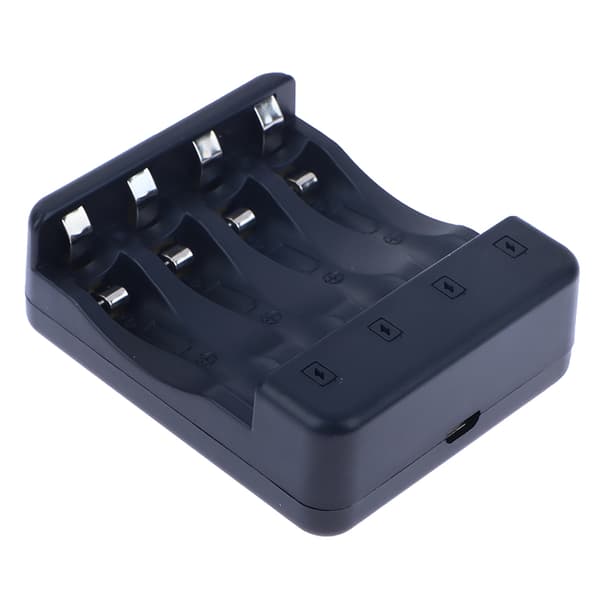 4-spors Smart Ni-Zn batteriladerindikator Ladekabel Sma Black
