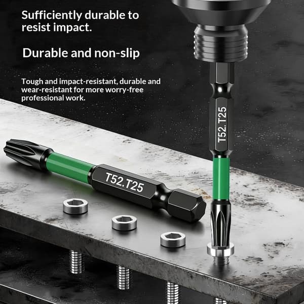 10 stk. magnetisk bitsæt med høj hårdhed Torx sekskantede bits A1