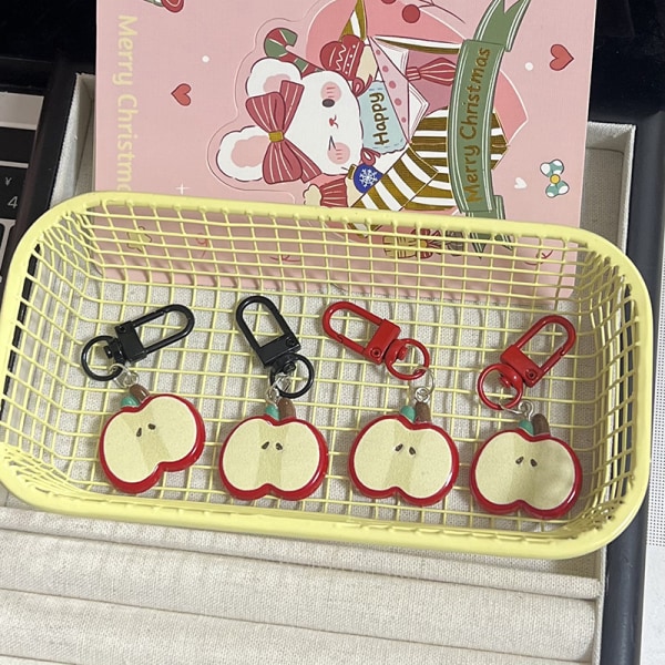 e Fruit Keychain Sarjakuva Avaimenperä Tyttöjen Laukku Riipus auton avain Acce Red