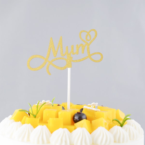 Tillykke med mors dag kage Golden MOM fødselsdagsfest kage dessert D color E
