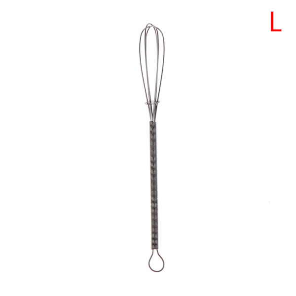 MINI Rustfrit stål Piskeris Æggepisk Pisk Manuel Ballon Wire Black L