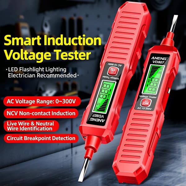 Smart induktionstestpenna AC 12-300V Spänningstestare NCV-sensor black