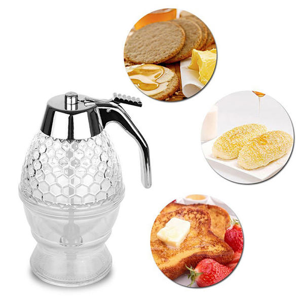 Klar honning sirup dispenser Akryl køkkenholder grydebeholder