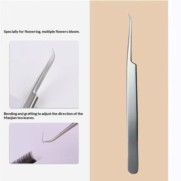 Fiber Tip Pincet til øjenvippeforlængelse i rustfrit stål, antistatisk M B