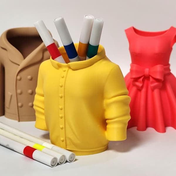 3D-printet klesmodell pennholder skrivebordsorganisering kunstnerisk dis E