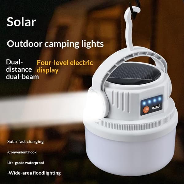 LED-lys Solar Campinglys USB Oppladbart Ultrasterkt Sol 800mAh