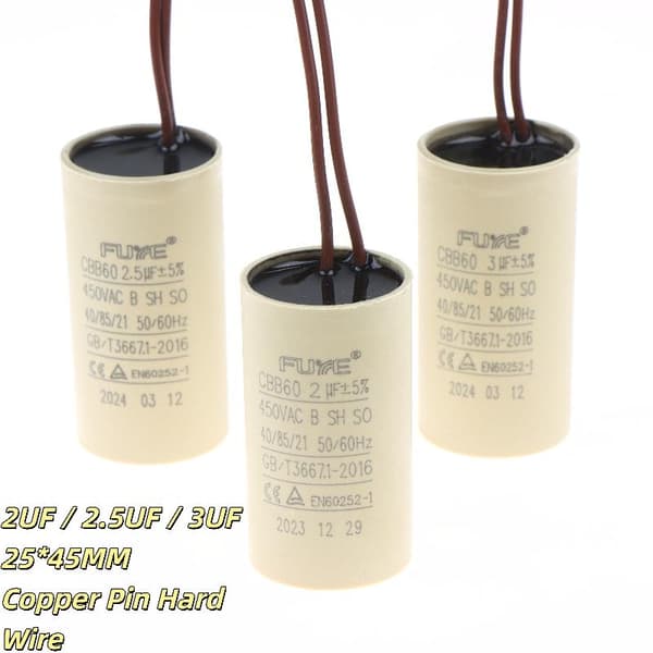 1/5 stk 2/2,5/3uF CBB60 kondensator for sirkulerende vannpumpe Han B 1pcs