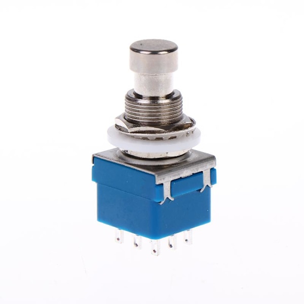 1/3 st 9-polig 3PDT gitarrswitch gitarr effektpedalbox Stomp Blue 1pcs