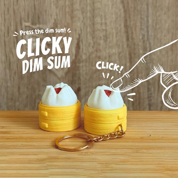 Mini dampet bolle Relax Clicker Aflastning Nøglering Dekompression K A2
