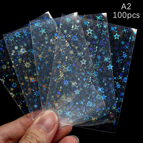 100 kpl Läpinäkyvä Kpop Card Sleeves Star Card cover A2