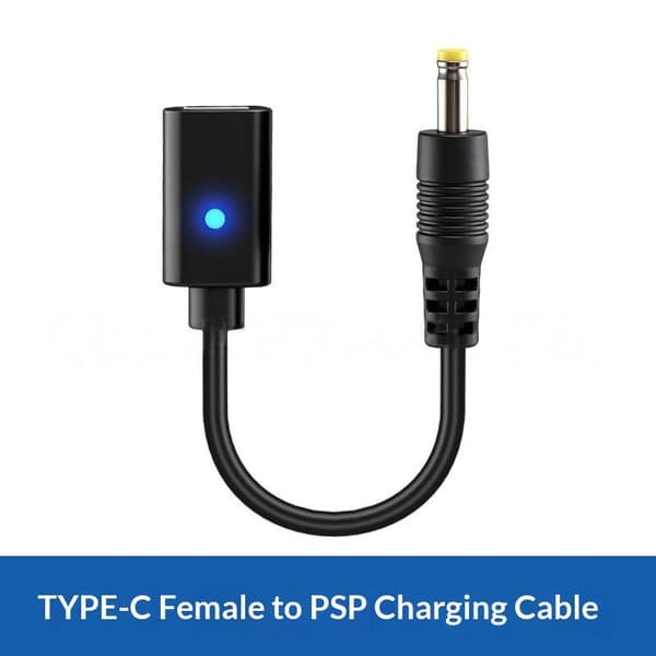 1/5 kpl USB C -kaapeli PSP1000 2000 3000 -ohjaimelle Type C LED