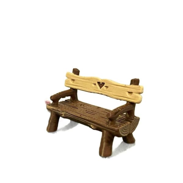 2 stk 1/12 dukkehusbenk Mini parkstol hagepynt mikro 2Pcs