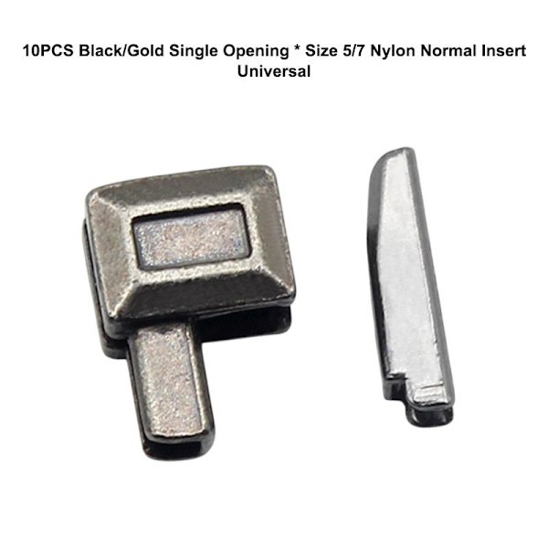 10 STK Sett Premium Metall Glidelåshoder Slitesterk Glatt DIY Klær A2