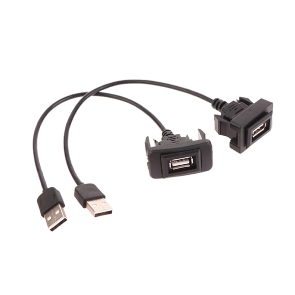 Bil Dashboard Flush Mount USB Panel Forlengelseskabel Adapter Soc B