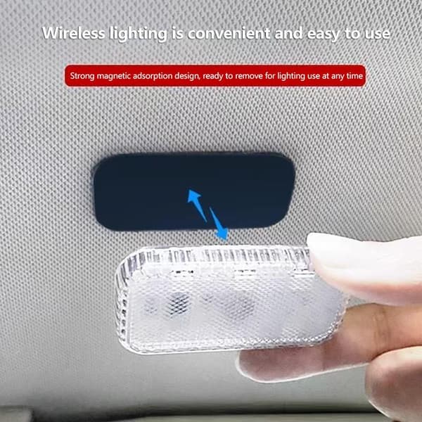 LED Touch Light Trådlös Bil Interiörbelysning Automatisk Läslampa Blue