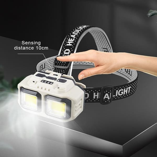 LED Kraftig Forlygte USB Genopladelig Hovedlygte USB Genopladelig B