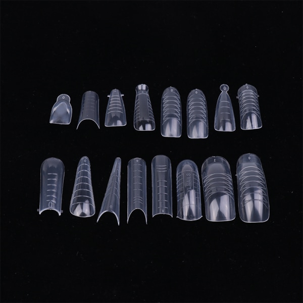 60 Stk ABS Forlængelse Nail Forms For UV Gel Polish False Nail Art 10