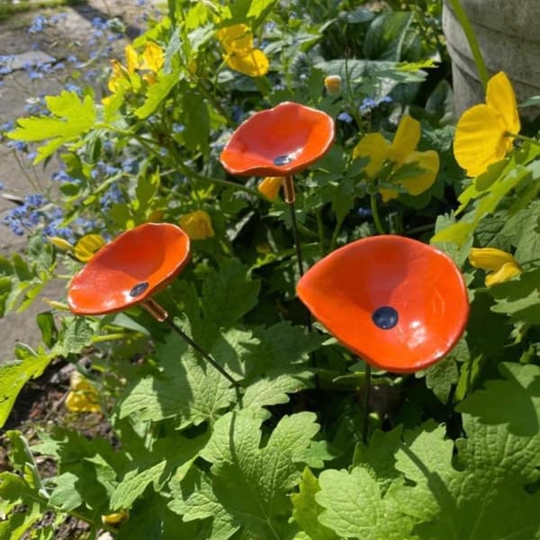 Färgglada blomsterpinnar Bi-dricksvattenkoppstation Fjäril A10