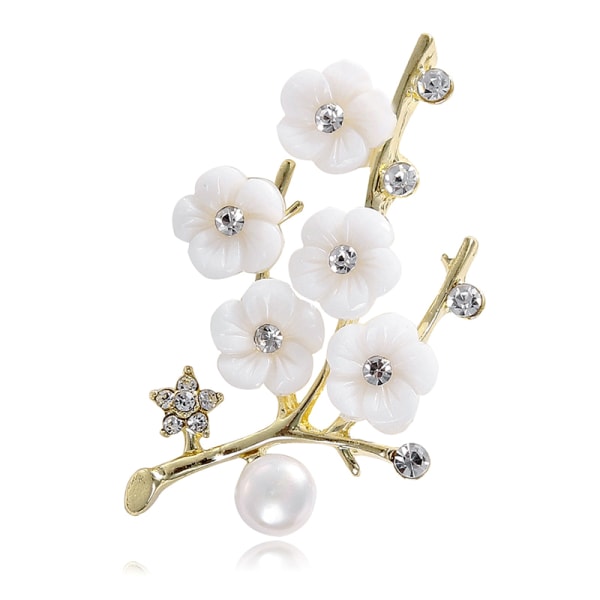 Plum Blossom Broscher Pins För Kvinnor Vintage Blomma Brosch För