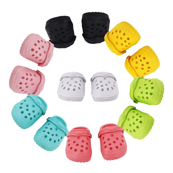 1 Par 18" Doll Sandaler Mini Hole Shoes Dressing Doll Toy Color Blue