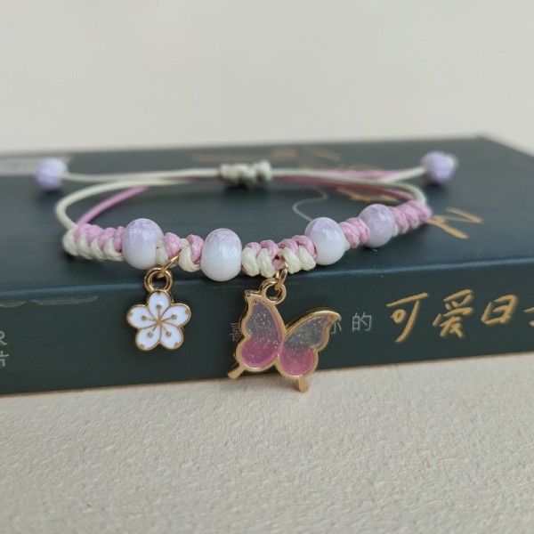 Handgjorda Butterfly Pendant Armband Summer Lucky Justerbar BH A3