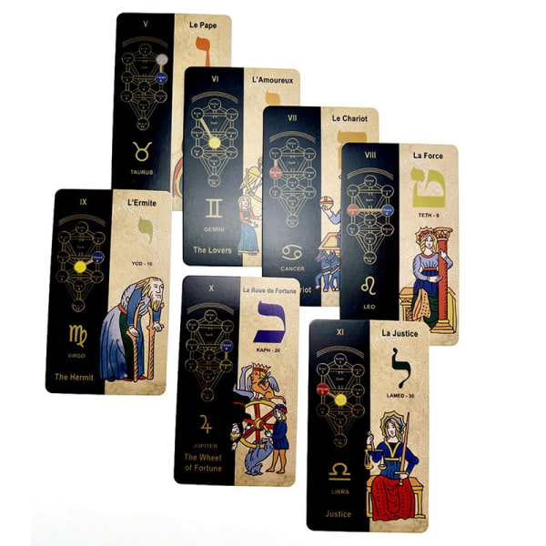 1Eske 78 kort Klassiske Tarotkort Brettspill Dekk 5781 Kabbali