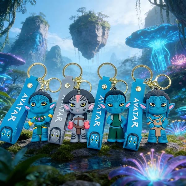 Anime nyckelring e tecknad 3D silikonfigur docka nyckelring ryggsäck A4