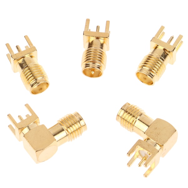 2 STK MA Female Jack Hann Plug Adapter PCB rett vinkelfeste SMA Female BENT90