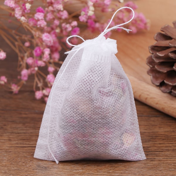 100st/lot Påsar Tepåsar Infuser Med String Heal Seal 7 x 9cm
